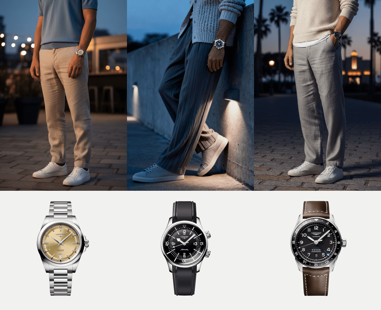 stylizacja męska z zegarkiem longines - numer 2