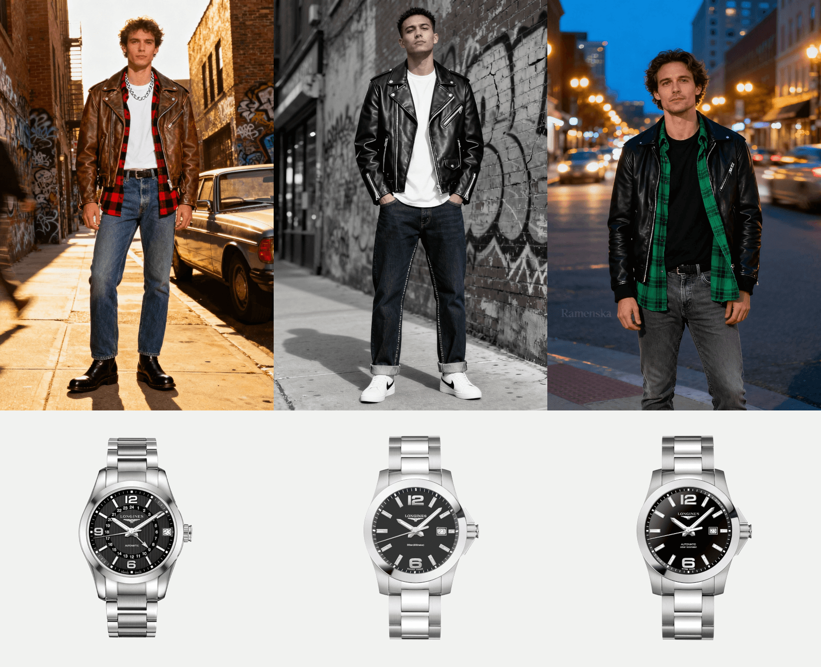 stylizacja męska z zegarkiem longines - numer 3