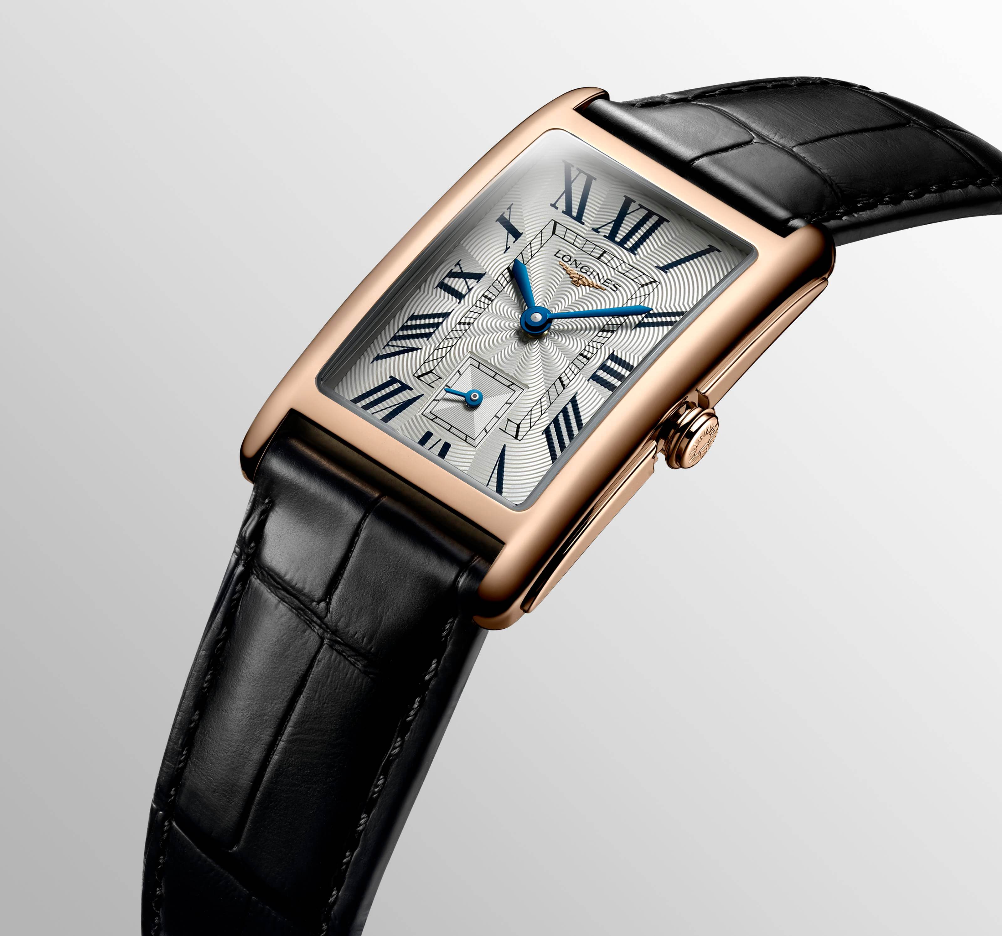 Longines z różowym złotem