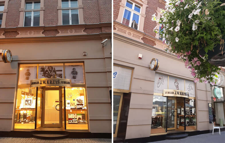 historyczne zdjęcia salonu jubilerskiego W. Krzyś w Katowicach